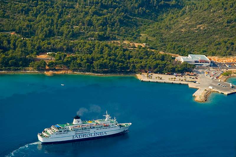 Ferry port in Stari Grad is the main port on Hvar island
